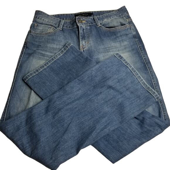 Calvin Klein Vintage Ultimate Boot Cut Denim Blue Jeans Good Size 8 - Picture 1 of 6